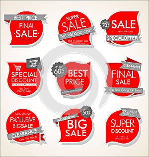 Modern sale banners and labels collection