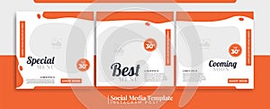 Modern Sale Feed Social Media Post Template for Business Advertising