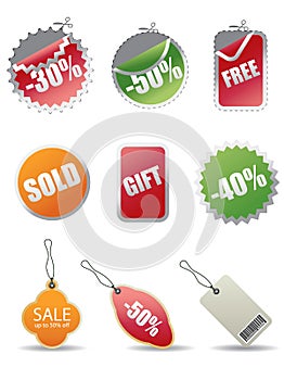 Modern Sale Tags | Vector Illustration