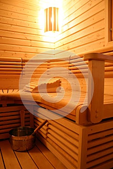 Modern sauna interior