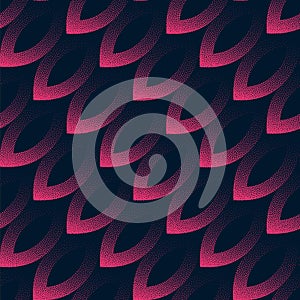 Modern Scale Vector Tilted Seamless Pattern Trend Pink Black Abstract Background