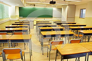 Modern school classroom