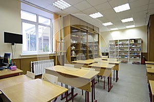 Modern school classroom in Moscow privet school