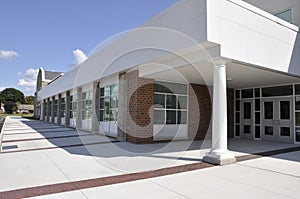 Modern school entrance