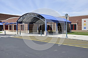 Modern school entrance