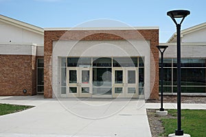Modern school exterior