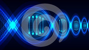 Modern Science DNA Molecule Connection Background