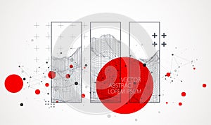 Modern science. Trendy abstract background. Surface illustration. Vector