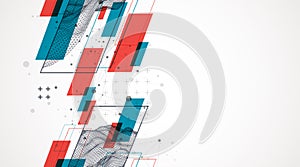 Modern science or technology elements. Trendy abstract background. Surface illustration. Vector