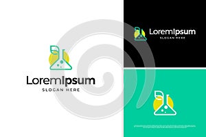 Modern science technology icon logo vector design