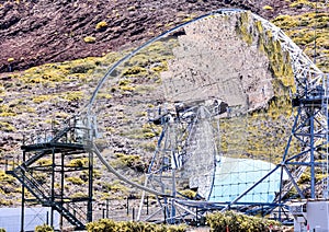 Modern scientific astronomical observatory telescope