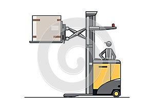 Modern scissors reach truck forklift