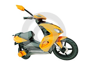 Modern scooter isolated