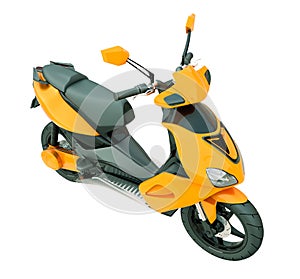 Modern scooter isolated