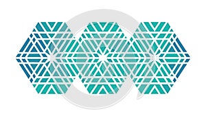 Modern Seamless Geometric Pattern with Teal Triangles, vector design Generative AI