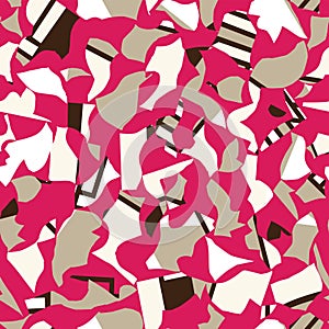 Modern seamless pattern design with colorful abstract shapes