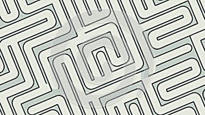 Seamless Geometric Maze-Like Linear Pattern, vector design Generative AI