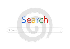 Modern Search Box Engine Vector Illustration. Browser Window Image