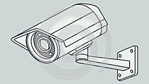 Modern Security Camera: Surveillance & Protection, vector design Generative AI