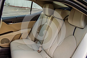 Modern sedan car inside.