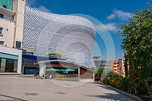 Modern Selfridges Building at Bullring, Birmingham Under Clear Skies