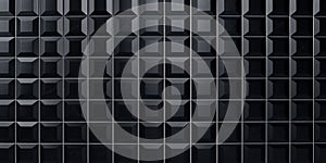 Modern Semigloss Triangular Tile Wall 3D Black Geometric Blocks