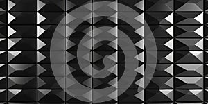 Modern Semigloss Triangular Tile Wall 3D Black Geometric Blocks