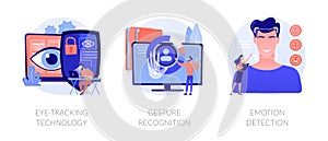 Modern sensor technologies vector concept metaphors.