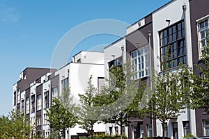 Modern serial houses in Berlin, Germany