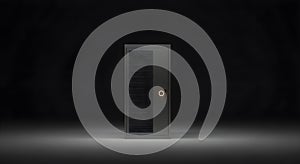 Mysterious Server Rack in Dark Room