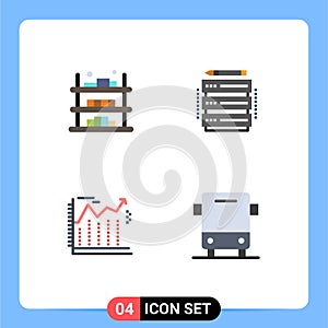Modern Set of 4 Flat Icons and symbols such as buy, arrows, sale, database, business