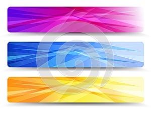 A modern set of Web Banners abstract background