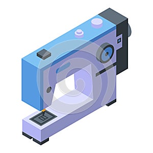 Modern sew machine icon, isometric style