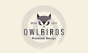Modern shape head owl bird logo symbol vector icon illustration graphic design