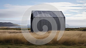 Modern Shepherd Hut In Scottish Landscape With Spectacular Backdrops