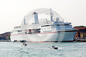 Modern ship for cruising