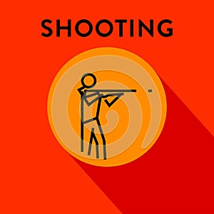 Modern Shooting Icon with Linear Vector Styles