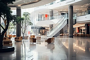 modern shopping mall contemporary interior