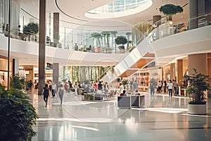 modern shopping mall contemporary interior