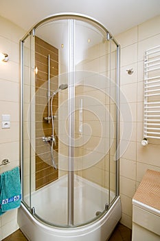 Modern shower cabin photo