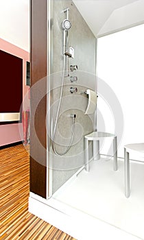 Modern shower interior