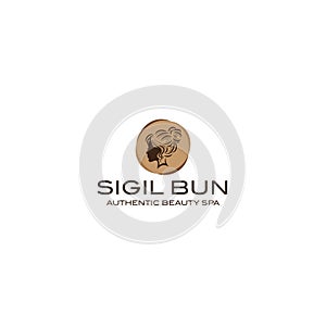 Modern SIGIL BUN AUTHENTIC BEAUTY SPA logo design