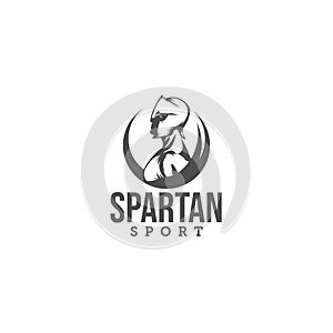 Modern silhouette SPARTAN super hero logo design