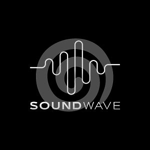 Modern Silver Sound Wave Design Icon Symbol Design Template