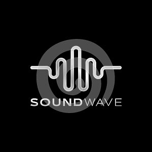 Modern Silver Sound Wave Design Icon Symbol Design Template