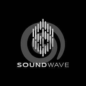 Modern Silver Sound Wave Design Icon Symbol Design Template