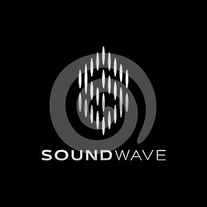 Modern Silver Sound Wave Design Icon Symbol Design Template