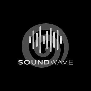 Modern Silver Sound Wave Design Icon Symbol Design Template