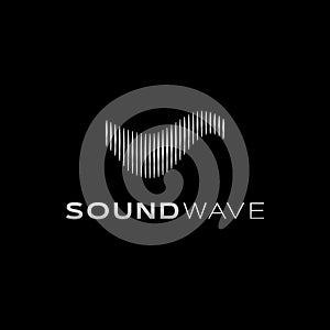 Modern Silver Sound Wave Design Icon Symbol Design Template