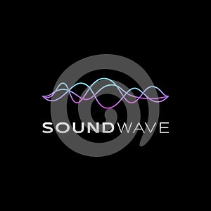 Modern Silver Sound Wave Design Icon Symbol Design Template